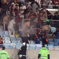 Serios incidentes entre hinchas de Lanús y la policía brasileña en el partido vs. Fluminense por la Copa Sudamericana