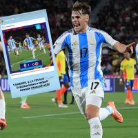 La respuesta de Mateo Silvetti al saludo que recibió de Lionel Messi tras su gol a Colombia