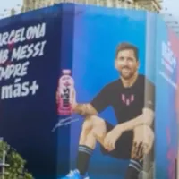 Lionel Messi volvió a Barcelona promocionando su nueva bebida energética
