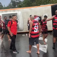Grave accidente de un micro con hinchas de Flamengo en la previa del duelo ante Racing por Copa Libertadores