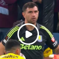 Valió como un gol: la atajada imposible de Dibu Martínez para Aston Villa por la Europa League