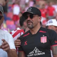 Verón, presente entre los hinchas de Estudiantes en la final ante Racing