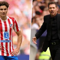 Diego Simeone respaldó a Julián Alvarez por las críticas sobre su rendimiento en el Atlético de Madrid