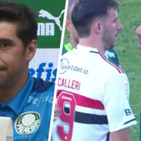 TRETA: Abel tira de letra e fala em \&#039;meter a máscara\&#039; com Calleri após Palmeiras x SPFC