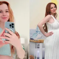 Lindsay Lohan faz relato emocionante e exibe corpo após parto do primeiro filho
