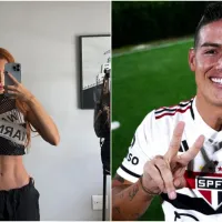 Fernanda Campos \&#039;dá com a língua nos dentes\&#039; e expõe mensagens de James Rodríguez