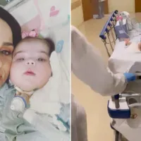 Maria Guilhermina, filha de Juliano e Letícia Cazarré, volta ao hospital