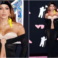 Anitta surge no VMA com vestido ousado com recorte de \&#039;fechadura\&#039; e causa na web