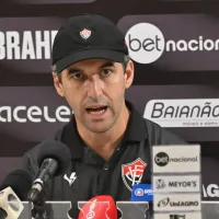Léo Condé enaltece a força de vontade dos jogadores do Vitória na partida contra o Avaí