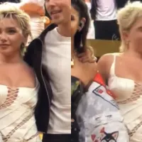 Florence Pugh é atingida por objeto no rosto no palco da CCXP 2023