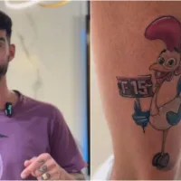 Radamés tatua o galinho de A Fazenda 15 e desafia os ex-peões em novo vídeo nas redes