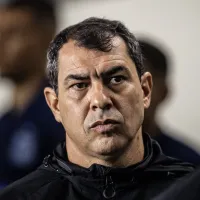 Fábio Carille elogia desempenho de Brazão mas ainda quer chegada de goleiro no Santos