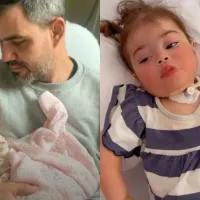 Juliano Cazarré comemora evolução da saúde da filha Maria Guilhermina e se emociona