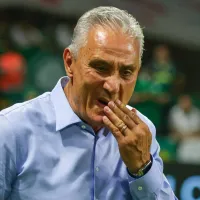 Câmeras flagram gesto de Tite em direção para Abel Ferreira em Palmeiras x Flamengo  