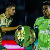 Câmera flagra ‘discussão’ de Estêvão e Flaco López antes de pênalti em Palmeiras x Cuiabá; assista &nbsp;