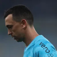Agustín Marchesín ex-Grêmio falha no gol sofrido pelo Boca Juniors na Copa Libertadores