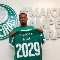 Allan, revelação da base, comemora renovação com o Palmeiras