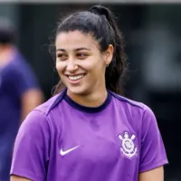 Duda Sampaio comemora classificação do Corinthians contra o Bahia pelo Brasileirão Feminino