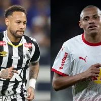Jhon Jhon, Bragantino, superan las participaciones en objetivos de Neymar, de Santos, en el año