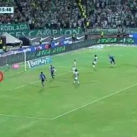 Era un golazo: jugada de lujo de Silva y Cataño la estrelló en el palo