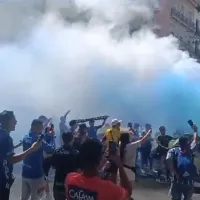 Hinchas de Millonarios se tomaron España: masivo acompañamiento para amistoso