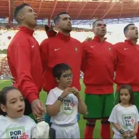 El hermoso gesto de Cristiano Ronaldo con una niña en actos protocolarios ante Irlanda