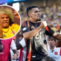 ¡Eufórico! La reacción de Valderrama al gol de Muñoz