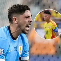 El capitán de Uruguay recibe el apoyo de una estrella de Brasil antes de enfrentar a James y a Colombia