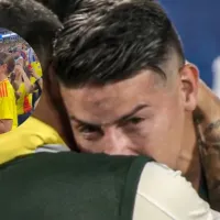 La reacción de la hija de James Rodríguez en el estadio tras la clasificación a la final