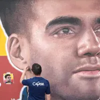 Hinchas de Santa Fe vandalizaron el mural de Falcao en El Campín