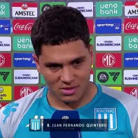 El llanto de Juanfer Quintero, tras ser figura y clasificar a Racing a la final