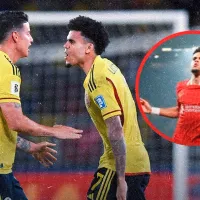 La reacción de James Rodríguez al hat trick de Luis Díaz en Champions League