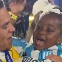 Emotivo: el festejo de Juanfer Quintero con la hija de Carbonero