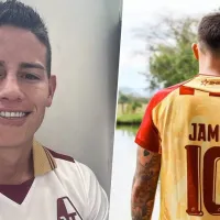 Toda Colombia consternada por James Rodríguez en el Atanasio apoyando al Tolima