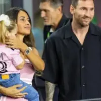 Who was the baby that Antonela Roccuzzo was holding during US Open Cup final?