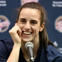 Caitlin Clark's teammate interrupts her press conference to judge her game