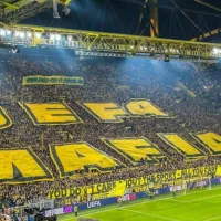 Borussia Dortmund fans unveil harsh banner at UEFA during Champions League match