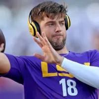 Is Garrett Nussmeier playing today for LSU vs Western Kentucky?