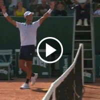 VIDEO | Ganó un partidazo en Roland Garros y no se había dado cuenta