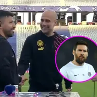 Guardiola 'chicaneó' a Kun Agüero por la llegada de Messi a Inter Miami
