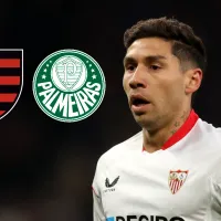 Para ganar la Libertadores: Flamengo y Palmeiras quieren a Gonzalo Montiel aprovechando la deuda de Sevilla