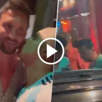 Messi asediado en su primera noche en Miami