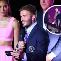 ¡CASI SE CAE! El blooper de Beckham durante la presentación de Messi