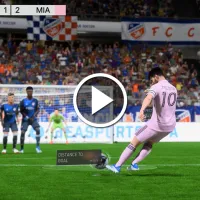 ¡IDÉNTICO! Recrean el GOLAZO de tiro libre de Lionel Messi con el Inter Miami en el FIFA 23