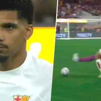 ¿Era amistoso? La fuerte entrada de Araújo contra Havertz