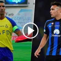 El cruce entre CR7 y Lautaro en el Inter vs. Al Nassr