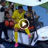 Llorando y en carrito: así se retiró Cristiano Ronaldo en la final de la Champions Árabe