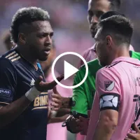 Messi se plantó e intimidó al Brujo Martínez para defender a un compañero