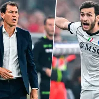 Gestos de Kvicha Kvaratskhelia a Rudi García