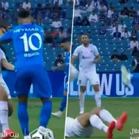 ¡Perdió el control! Neymar empujó y golpeó a un rival en la Champions Asiática